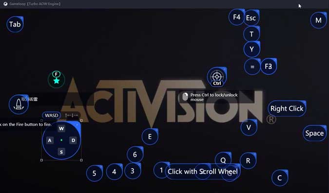 صورة لـ كيف تلعب Call of Duty Mobile على جهاز كمبيوتر؟ | keyboard-mapped-keys-min-DzTechs