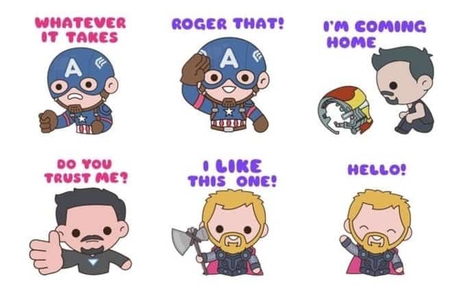 صورة لـ أفضل تطبيقات وألعاب الأبطال الخارقين لعشاق الكتب الهزلية | marvel-avengers-stickers-ios-app-min-DzTechs