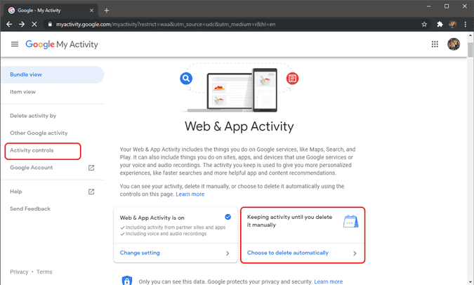 صورة لـ كيفية حذف نشاط Google بالكامل تلقائيًا | my-activity-page-min-DzTechs