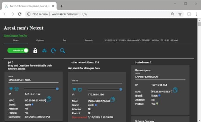 صورة لـ كيفية فصل الأشخاص من شبكة WiFi الخاص بك | netcut_GUI-min-DzTechs