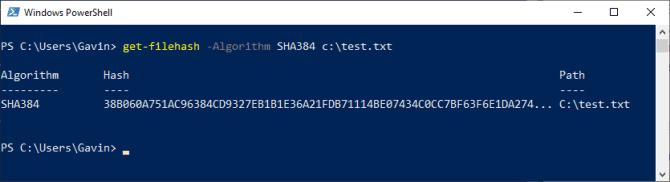 صورة لـ أفضل أدوات التحقق من تجزئة الملف للتحقق من سلامة أي ملف تُحمله | powershell-getfile-hash-check-sha387-min-DzTechs
