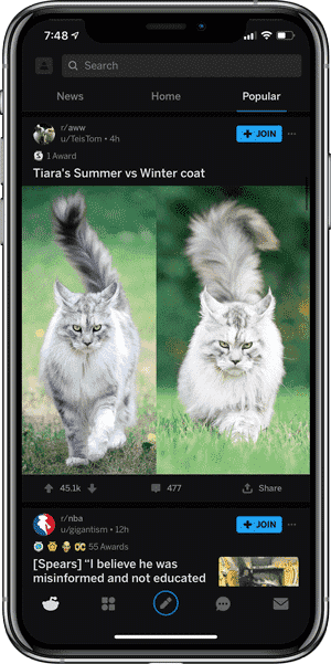 صورة لـ أفضل التطبيقات التي تحتوي على الوضع المظلم لأجهزة iPhone و iPad | reddit-min-DzTechs