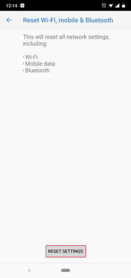 صورة لـ إصلاح مشكل Android متصل بشبكة WiFi ولكن لا يوجد إتصال بالإنترنت | reset-settings-menu-min-DzTechs