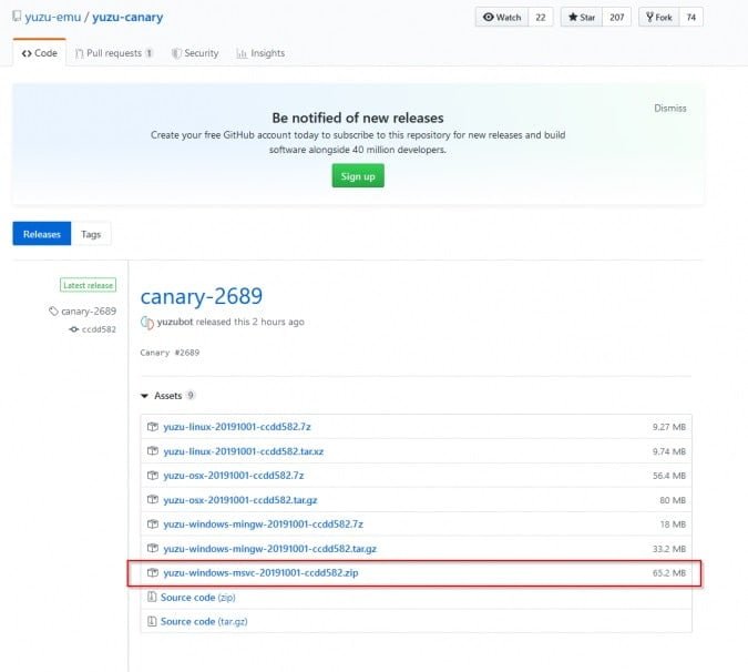 صورة لـ Yuzu Switch Emulator : كيف تلعب ألعاب Nintendo Switch على الكمبيوتر | yuzu-github-install-e1569916961364-min-DzTechs