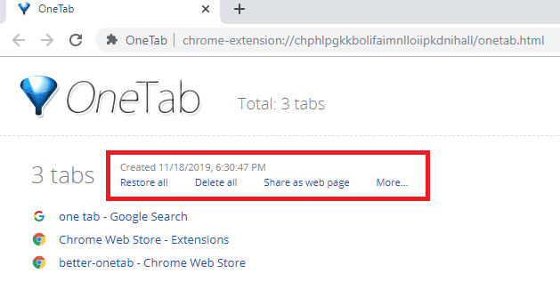 صورة لـ كيفية استخدام إضافة OneTab على نحو فعَّال | 3-1-min-DzTechs