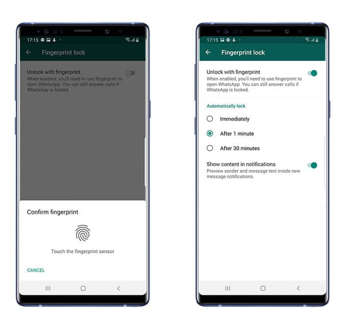 صورة لـ كيفية تمكين قفل بصمة الإصبع على WhatsApp لنظام Android | 4-min-DzTechs