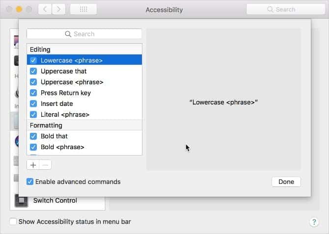 صورة لـ أفضل ميزات macOS Catalina التي يمكنك الحصول عليها دون الحاجة إلى الترقية | Accessibility-Dictation-List-of-Voice-Commands-min-DzTechs