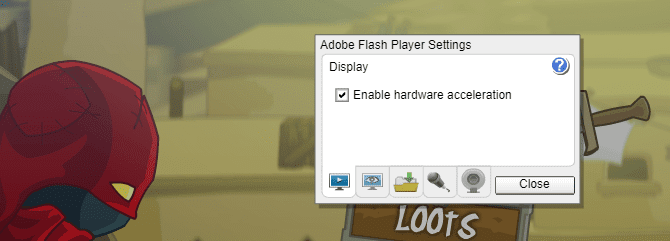صورة لـ كيفية جعل ألعاب Flash تعمل بشكل أسرع: نصائح بسيطة ومميزة | Flash-Player-Hardware-Acceleration-min-DzTechs