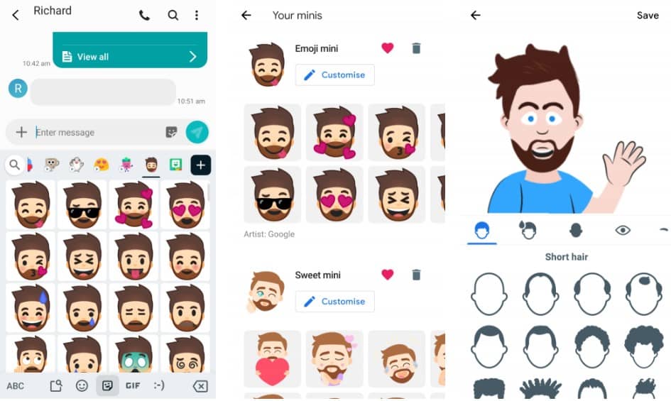 صورة لـ تطبيقات للحصول على ميزة Memoji على Android وتحريك وجهك | Gboard2BEmoji2BMinis-min-DzTechs