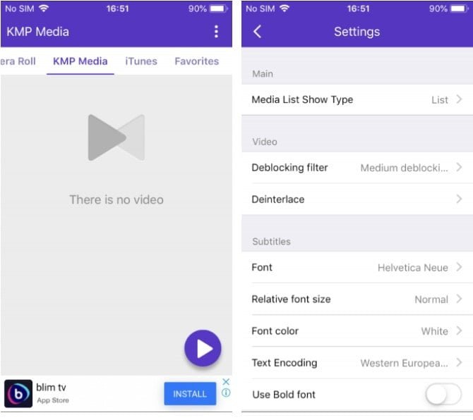 صورة لـ أفضل تطبيقات تشغيل الفيديو لأجهزة iPhone و iPad | KMPlayer-min-DzTechs