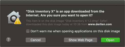 صورة لـ طرق سهلة لإصابة الـ Mac بالبرامج الضارة بدون علم | Mac-Gatekeeper-Warning-min-DzTechs