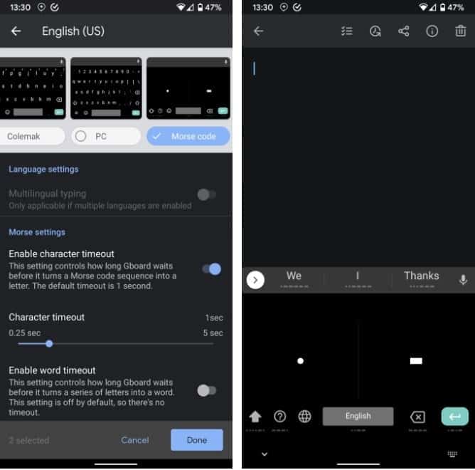 صورة لـ البرمجيات والتطبيقات المجانية لشفرة Morse لإرسال رسائل مشفرة | Morse2BCode2BAndroid2B1-min-DzTechs