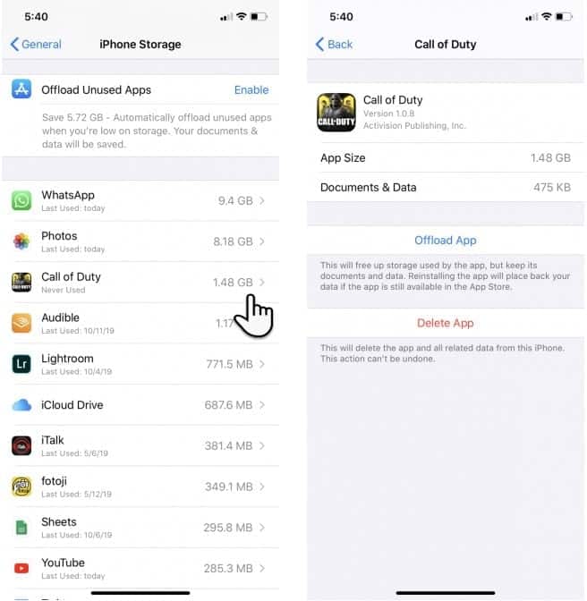 صورة لـ تخزين iPhone ممتلئ؟ كيفية تحرير مساحة تخزين على iOS | Offload2Bdelete2Bapps-min-DzTechs