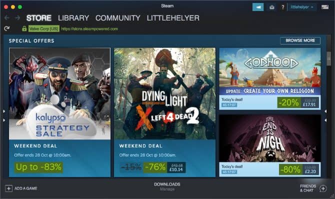 صورة لـ أسباب للتوقف عن شراء الألعاب على Steam | Steam-store-on-macOS-showing-video-games-on-sale-670x398-min-DzTechs