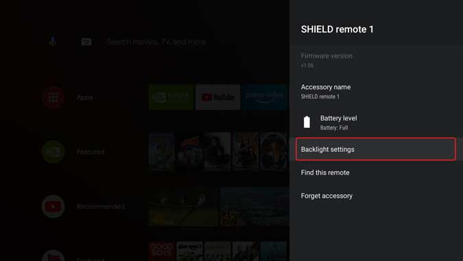 صورة لـ كيفية ضبط الإضاءة الخلفية على جهاز التحكم عن بُعد لـ NVIDIA Shield TV؟ | backlight-settings-min-DzTechs