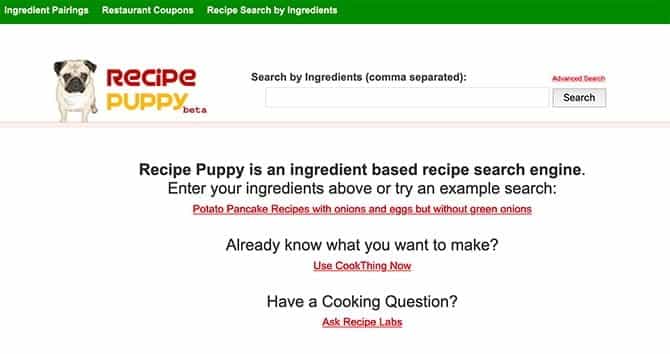 صورة لـ أفضل مواقع الويب للعثور على وصفات الطعام مع المكونات التي لديك | best-recipe-websites-for-food-at-home-02-recipepuppy-min-DzTechs