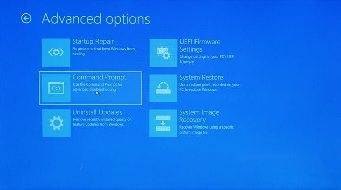 صورة لـ طرق لإصلاح مشكل عدم تمهيد Windows 10 على Linux | command-prompt-option-advanced-option-min-DzTechs