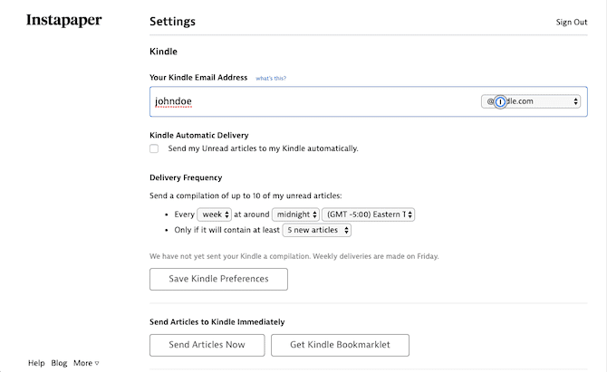 صورة لـ كيفية إرسال مقالات الويب إلى Kindle حتى تتمكن من قراءتها في وقت لاحق | connect-instapaper-kindle-min-DzTechs