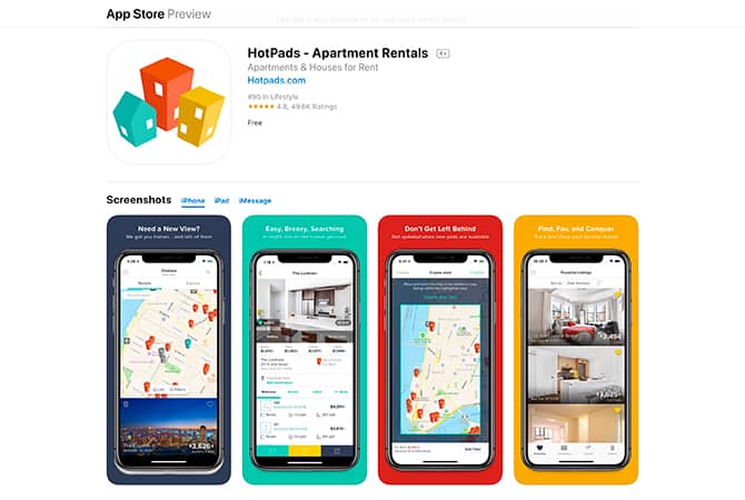 صورة لـ البحث عن المنازل والشقق لشرائها أو استئجارها باستخدام Hotpads | hotpads-search-apartment-rent-buy-11-app-store-ios-min-DzTechs