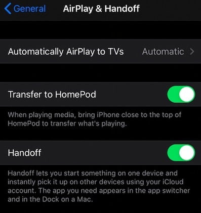 صورة لـ أفضل الميزات الجديدة على iOS 13.2 التي يجب أن تعرف عنها | iOS-13.2-Airplay-and-handoff-options-min-DzTechs