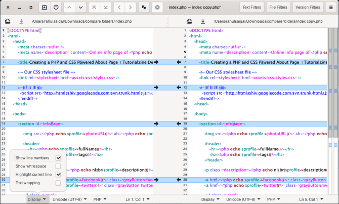 صورة لـ أفضل أدوات مقارنة الملفات للكتاب والمطورين على Mac | meld-diff-and-merge-tool-min-DzTechs