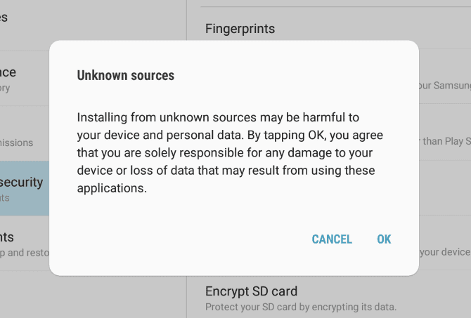 صورة لـ كيفية تشغيل برامج Windows على Android باستخدام Wine | muo-android-wine-unknownsources-min-DzTechs