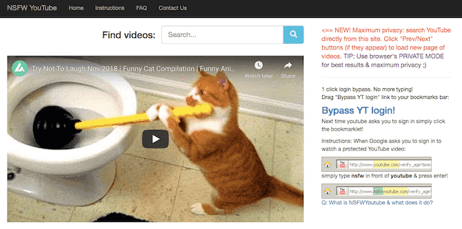 صورة لـ كيفية مشاهدة مقاطع فيديو YouTube المقيدة بحسب العمر دون تسجيل الدخول | nsfwyoutube-min-DzTechs