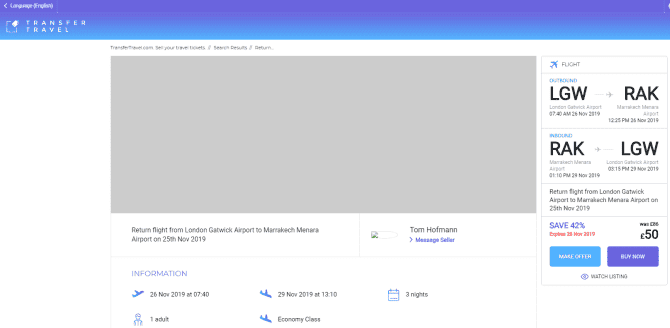صورة لـ أفضل مواقع الويب أين يُمكنك بيع تذاكر السفر الغير قابلة للاسترداد | transfer-travel-non-refundable-flight-tickets-min-DzTechs