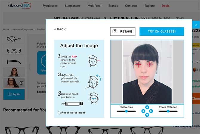 صورة لـ جرب النظارات على صورتك على الإنترنت لإيجاد الإطارات المثالية | try-out-glasses-online-03-glasses-usa-02-min-DzTechs