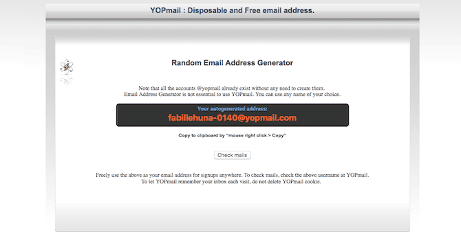 صورة لـ كيف إنشاء عناوين البريد الإلكتروني المؤقتة بسرعة مع YOPmail | yopmail-generator-min-DzTechs