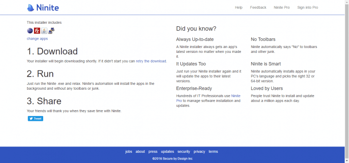 صورة لـ موقع Ninite لتحميل وتثبيت جميع البرامج الأساسية دفعة واحدة بآخر إصدار | 25D825B525D9258125D825AD25D825A9-25D825A725D9258425D825AA25D825AD25D9258525D9258A25D92584-25D9258125D92589-25D9258525D9258825D9258225D825B9-Ninite-720x336-DzTechs