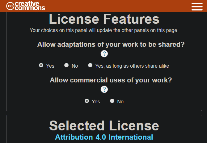 صورة لـ ما هو Creative Commons والاستخدام الغير تجاري؟ | CC-License-Picker-min-DzTechs