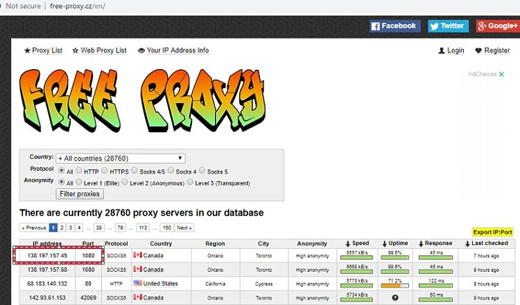 صورة لـ كيفية تجاوز خادم البروكسي على الشبكة المحلية | Free-Fresh-Proxies-screen2B252812529-DzTechs