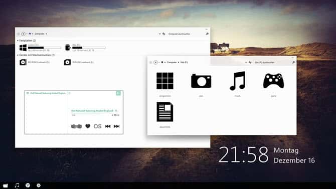 صورة لـ أفضل المظاهر والثيمات المجانية لـ Windows 7 التي قد ترغب في تجربتها | Minimal_White_Theme-YDwlyFfs-DzTechs