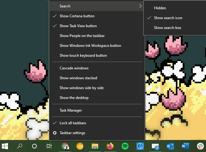 صورة لـ كيفية تخصيص شريط مهام Windows 10: الدليل الكامل | Windows-10-Taskbar-Icon-Hiding-min-DzTechs