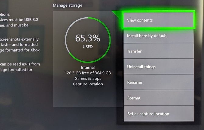 صورة لـ كل ما تحتاج لمعرفته حول محركات الأقراص الخارجية لأجهزة Xbox One | Xbox-One-Manage-Storage-Options-min-DzTechs