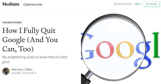 صورة لـ تعلم كيفية إزالة Google من حياتك إلى الأبد مع هذه الأدوات | best_google_alternatives_medium_nithin_coca-5mq9zFfs-DzTechs