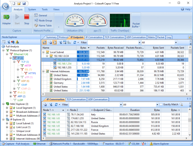 صورة لـ من الذي يستخدم النطاق الترددي الخاص بي؟ نصائح لمراقبة استخدام الشبكة المنزلية | capsa_check_ip_endpoints-nv4PnFfs-DzTechs