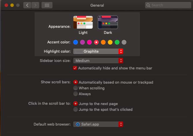 صورة لـ أفضل الطرق لتخصيص سطح مكتب الـ Mac الخاص بك | dark_mode_accent_and_highlight_settings_in_macos_mojave-vzLpxFfs-DzTechs