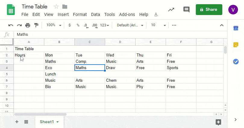 صورة لـ كيفية دمج الخلايا في “جداول بيانات Google” مع كيفية إنشاء جدول في WordPress | ezgif.com-gif-maker-1-DzTechs