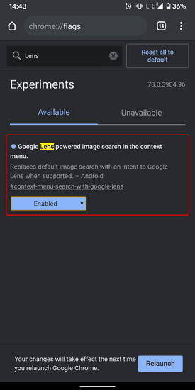 صورة لـ كيفية إجراء البحث العكسي عن الصور على Android | google-lens-in-chrome-flags-min-DzTechs