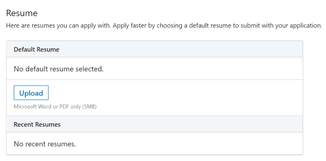 صورة لـ كيفية تحميل سيرتك الذاتية إلى LinkedIn بالطريقة الصحيحة | linkedin-upload-resume-settings-page-min-DzTechs