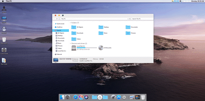 صورة لـ أفضل المظاهر والثيمات المجانية لـ Windows 7 التي قد ترغب في تجربتها | macOS_Catalina_Skin_Pack-YZxlyFfs-DzTechs
