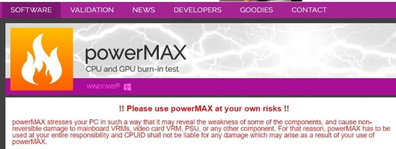 صورة لـ أفضل التطبيقات المجانية لإختبار تحمل كل من CPU ، GPU ، RAM على الكمبيوتر | powermax-min-DzTechs