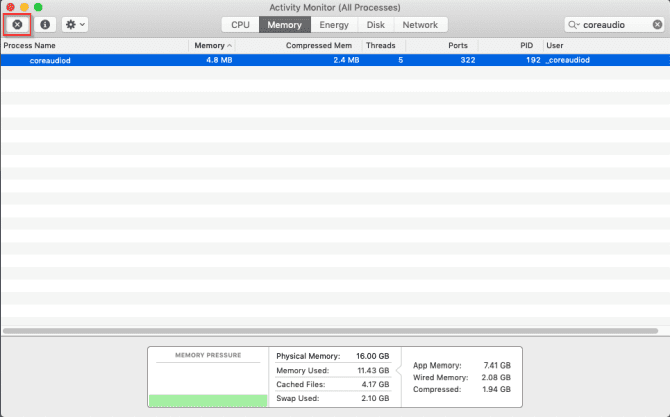صورة لـ الصوت لا يعمل على الـ Mac الخاص بك؟ حلول سهلة للمشاكل السمعية | quit-coreaudiod-process-in-activity-monitor-min-DzTechs