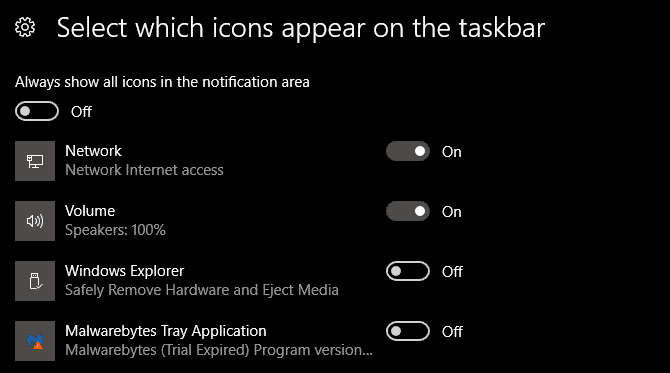 صورة لـ كيفية تخصيص شريط مهام Windows 10: الدليل الكامل | taskbar_notification_options-min-DzTechs