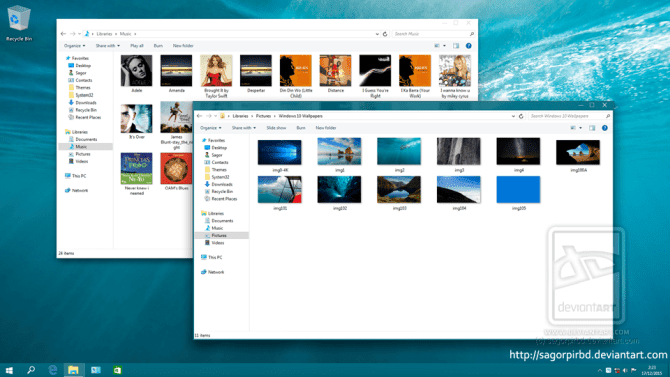 صورة لـ أفضل المظاهر والثيمات المجانية لـ Windows 7 التي قد ترغب في تجربتها | windows_10_theme_for_windows_7-A74lyFfs-DzTechs