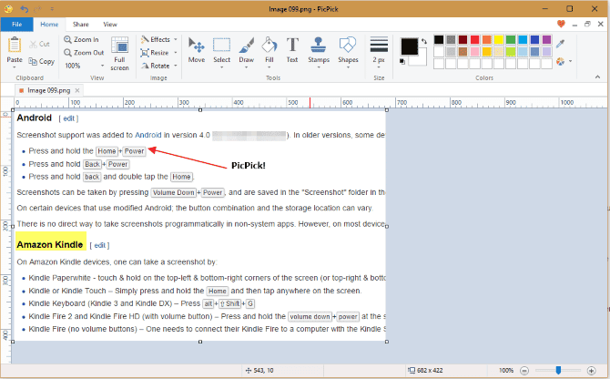 صورة لـ أفضل الأدوات للحصول على لقطات للشاشة في Windows | 04_PicPick_Windows-bOT8vHfs-DzTechs