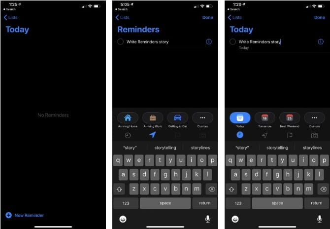 صورة لـ كيفية إتقان استخدام تطبيق Reminders على الـ iPhone أو iPad | Adding_a_Reminder-Ps8GGKfs-DzTechs